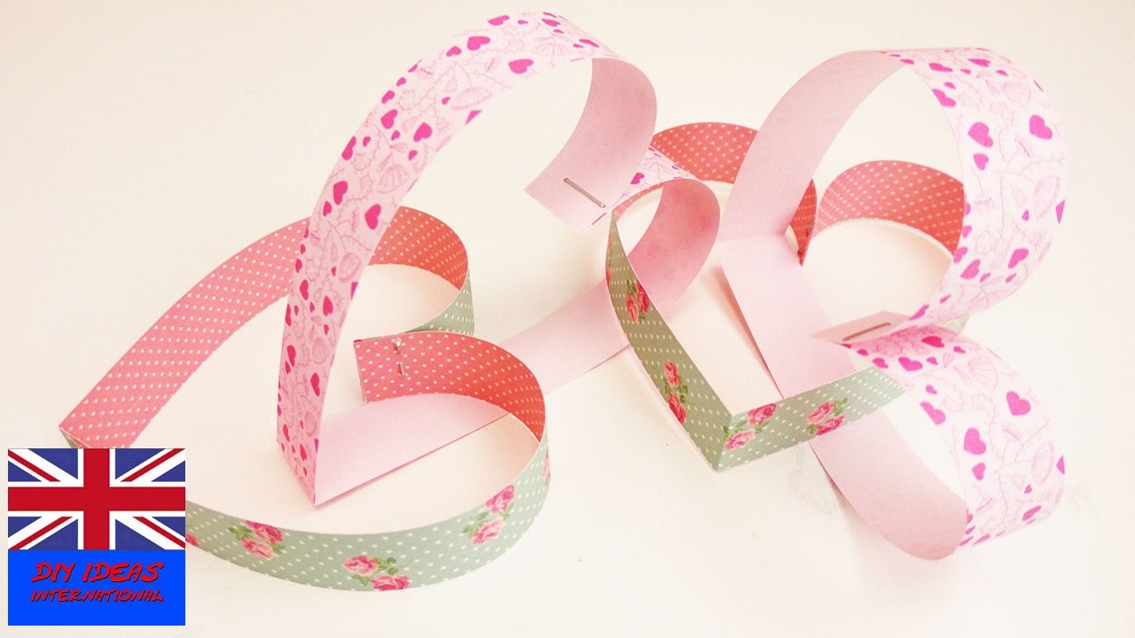 How to make this lovely heart festoon? Valentines decoration for kids YouTube