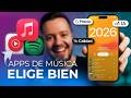 El MEJOR servicio de música para iPhone en 2026 (Apple Music vs Spotify vs YouTube Music)