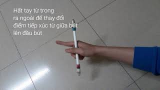 DOUBLE BUST | DOUBLE TA | Hướng dẫn 2 Kỹ thuật Quay bút qua Ngón cái và Ngón trỏ 2 lần Liên tiếp
