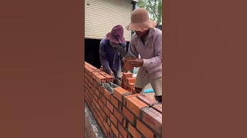 Technique to build a bricks wall #shorts #construction #viral #video #youtubeshorts #viralshorts