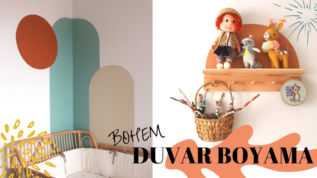 BOHEM DUVAR BOYAMA ÇOCUK ODASI DUVAR DEKORASYONU! YouTube