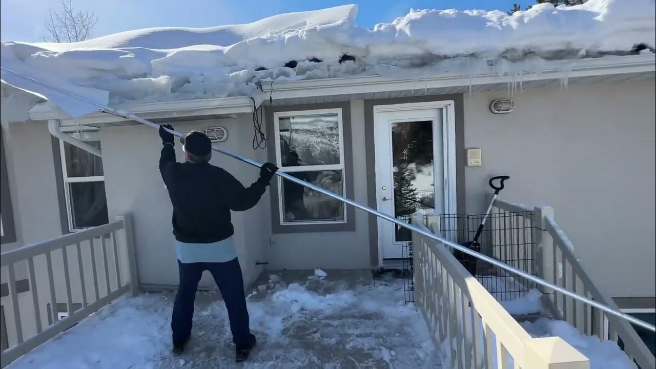 Snow Removal from Roof Snow Peeler YouTube