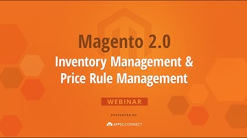 Magento 2.0 Inventory Management & Price Rule Management Webinar by InSync Tech-Fin Solutions