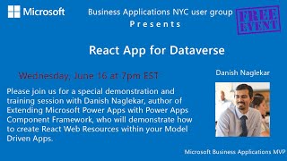 Creating a React App for Dataverse with Danish Naglekar