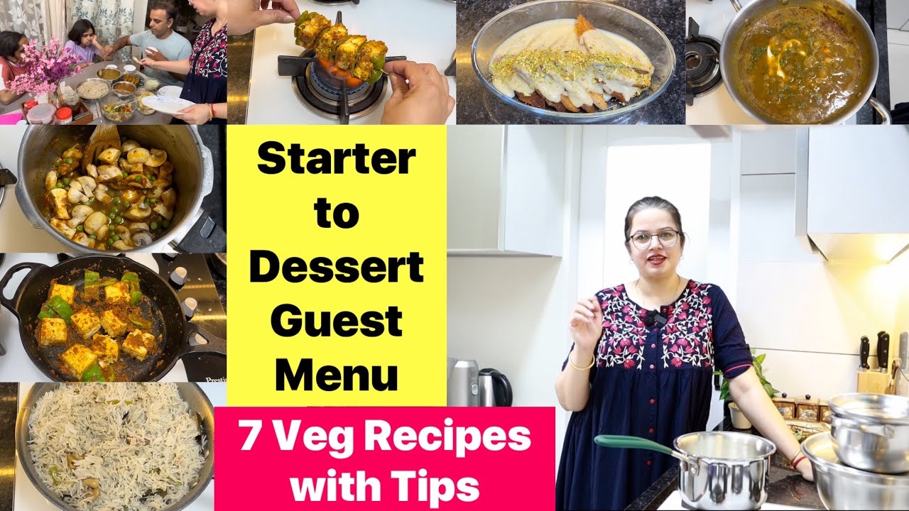 Itna saara Khana Banaya, ek BIG GOOD NEWS hai | Starter to Dessert Guest Menu #dinner #foodvlog