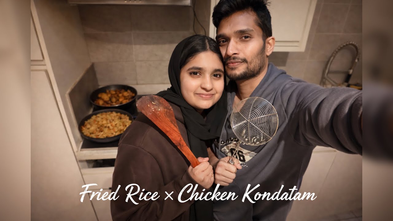 Fried Rice X Chicken Kondatam #ukmallu #uklife #food #cooking #couple #funny #vlog 