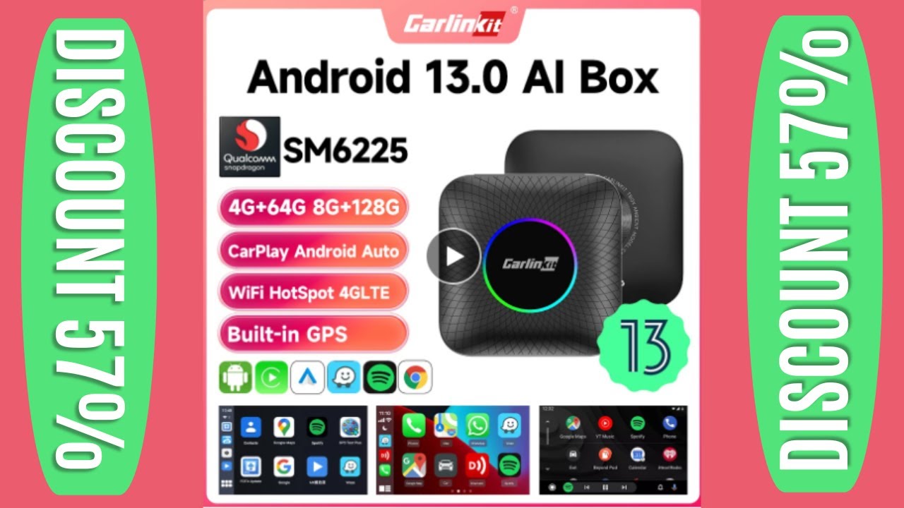 Carlinkit Android 13 CarPlay Ai Box Wireless CarPlay/Android Auto