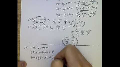SOLVING TRIGONOMETRIC EQUATIONS - PART 2