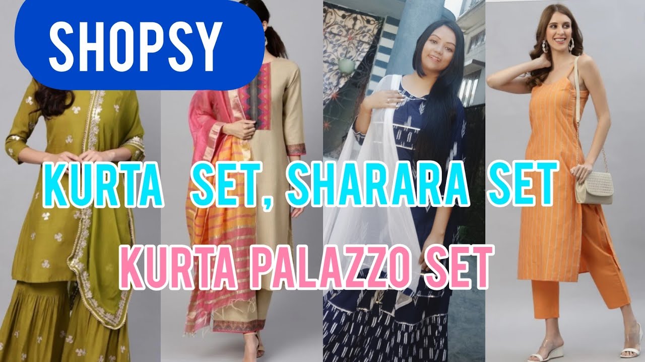 Shopcy Kurta set hual flipkart Shopcy under1000 Sharara set,kurta and Palazzo ...