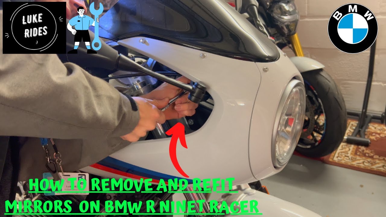 BMW R NineT Racer / How To Remove And Refit Mirrors - YouTube