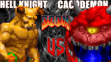 Hell Knight vs Cacodemon - DOOM Classic : Versus Battle : Monster Infighting : Retro Deadly Arena