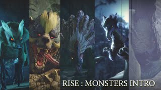 MH Rise : Aknosom, Arzuros, Great Baggi, Lagombi, Great Izuchi Monster Intro & Cutscenes [HD]
