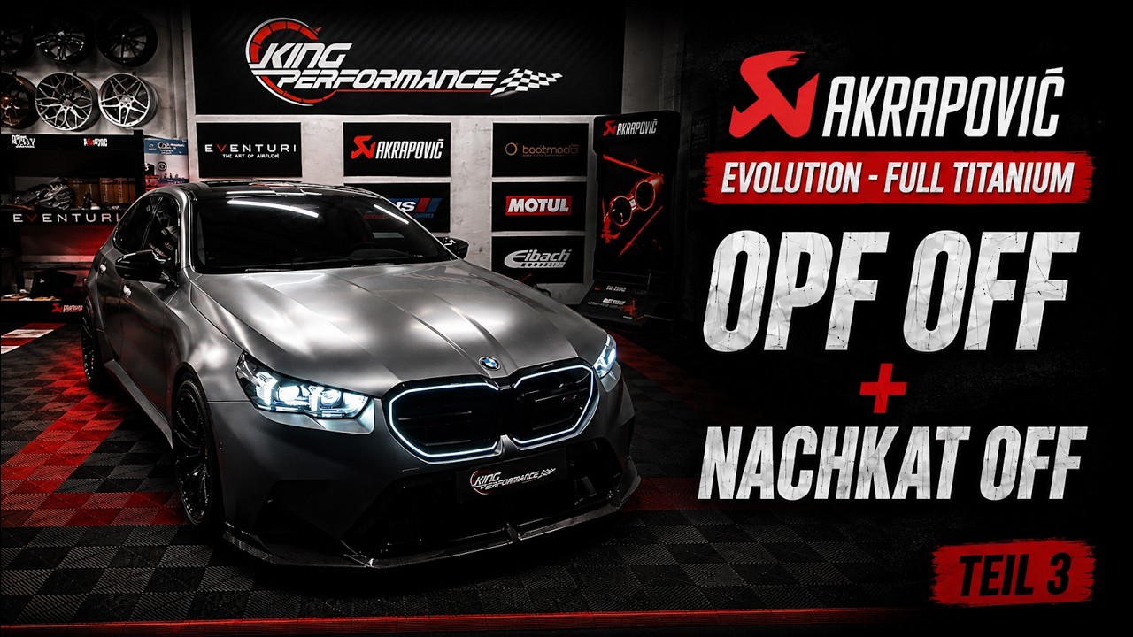AKRAPOVIC EVOLUTION Abgasanlage TITAN + Downpipes Katalysator passend für BMW M5 G90 V8 Hybrid