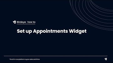 Set up Appointments Widget