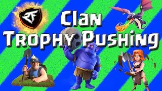Clash of Clans - High Trophy Pushers - Bowlers, Miners, Valks, & More - Ravenfall Clan Push