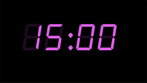 15 Minute Timer, retro magenta lcd alarm clock, with Alarm ⏰