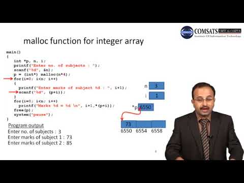 Malloc Function for Integer Array | Declaring / Accessing Structure ...