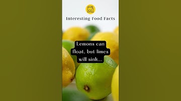 Lemons can float, but limes will sink... #foodfacts
