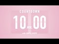 10 Min Countdown Flip Clock Timer / Simple Beeps 🌸🔔