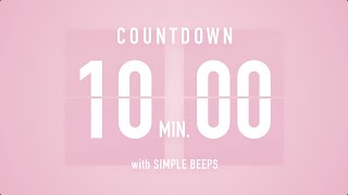 10 Min Countdown Flip Clock Timer / Simple Beeps 🌸🔔 screenshot 4