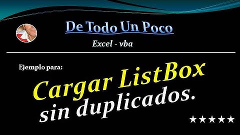 Cargar ListBox sin duplicados.