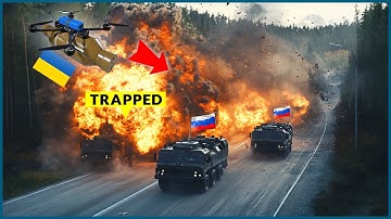 Ukraine Trapped Russians – 30 Armored Vehicles Crushed in the Kill Zone