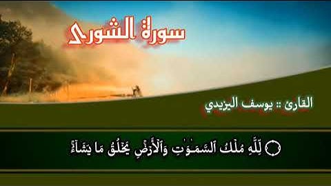 خواتيم سورة الشورى بصوت القارىء يوسف اليزيدي