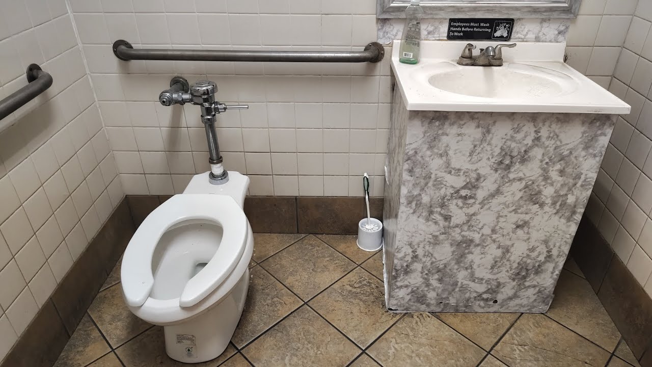 [1102] Shell Gas Station Unisex Restroom Full Shoot! - YouTube