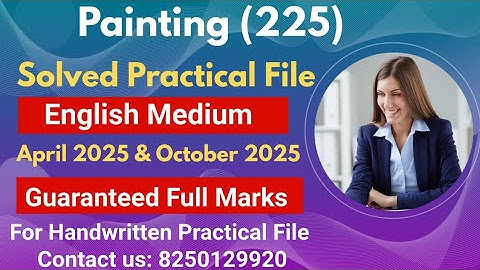 Nios Class 10 Painting 225 Practical File 2025 | nios 10th practical fileEnglishMedium#niospractical