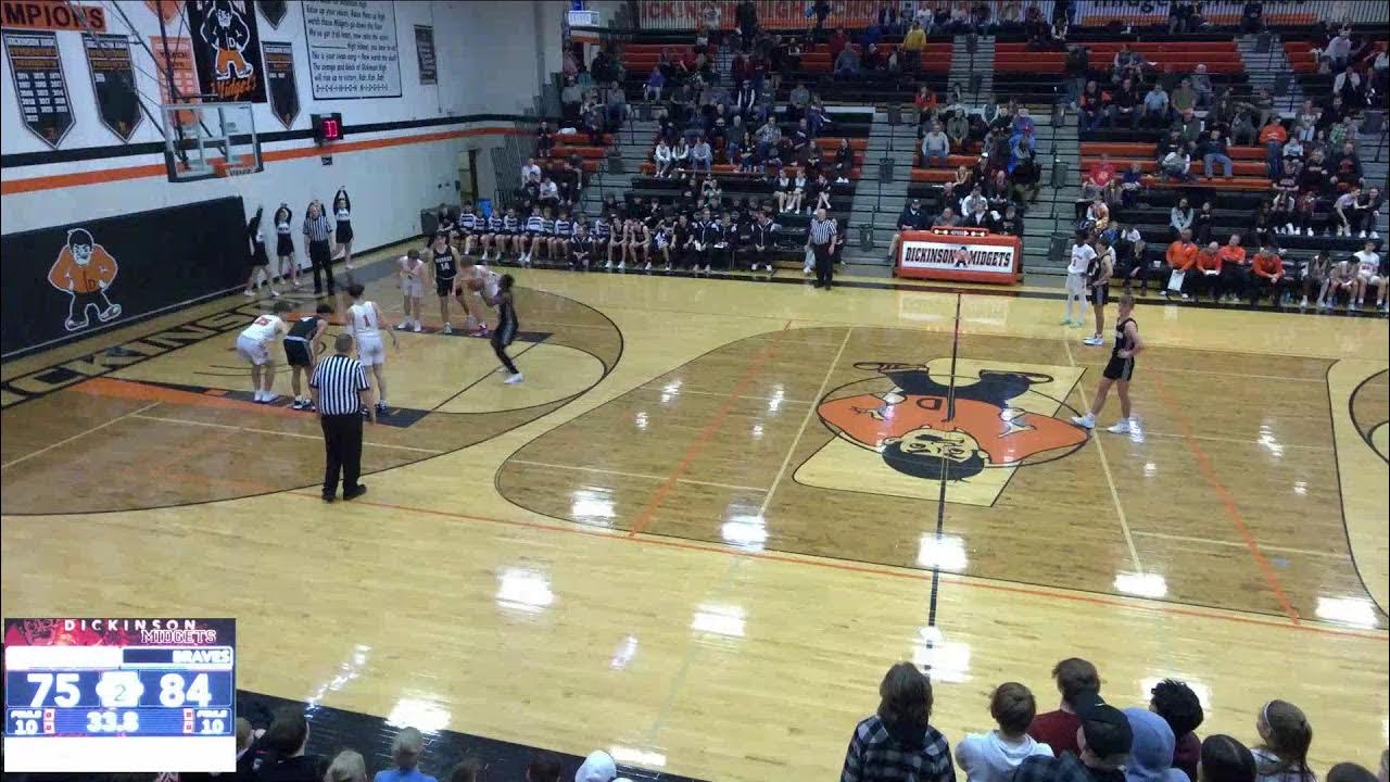 Dickinson High vs Mandan High School Boys' Varsity Basketball YouTube