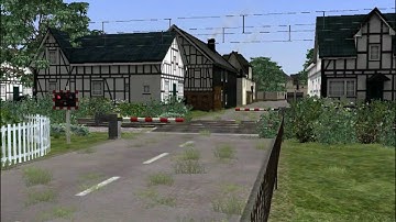 Animated Level Crossing Railworks ------ [HD 1080p]