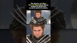 The director of X-Men: The Last Stand, Brett Ratner, dressed as Wolverine on set to prank the actors