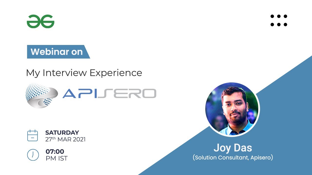 Webinar My Interview Experience At Apisero Youtube