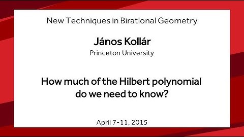 How much of the Hilbert polynomial do we need to know? - János Kollár
