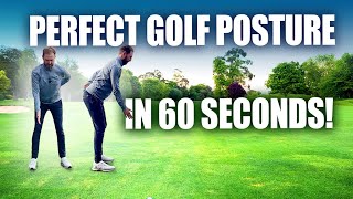 Perfect Golf Posture in 60 Seconds - Simple Drill That Works