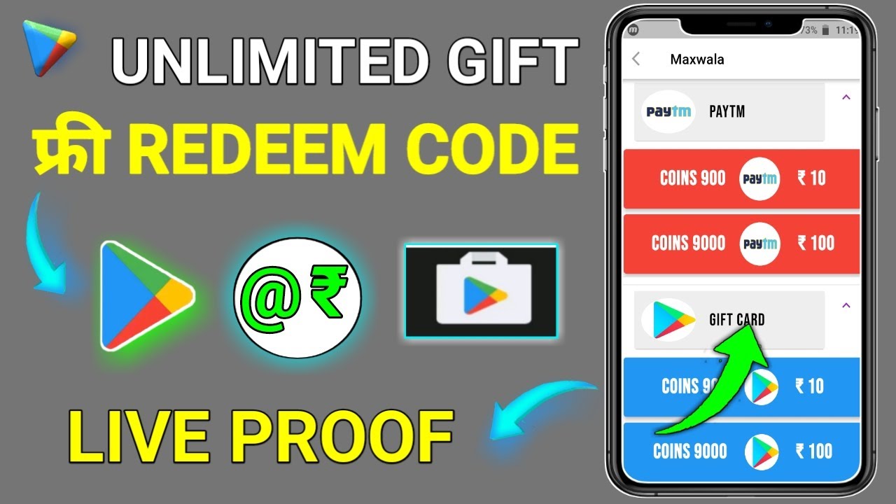 free google play gift card codes। free google play redeem code app 2022। how to get free redeem code