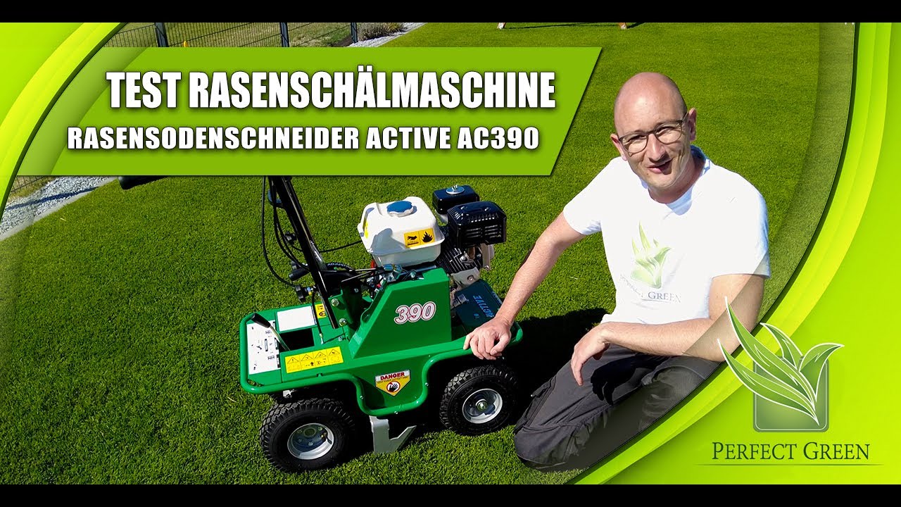 Test  |  Sodenschneider  |  Rasenschälmaschine  |  Active AC390  |  Rollrasen  |  Rasen abschälen