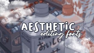 🍒 20 cute & aesthetic fonts for editing ⋆࿐໋₊