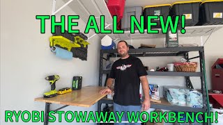 Assembly, install and review of the all NEW! Ryobi stowaway workbench!