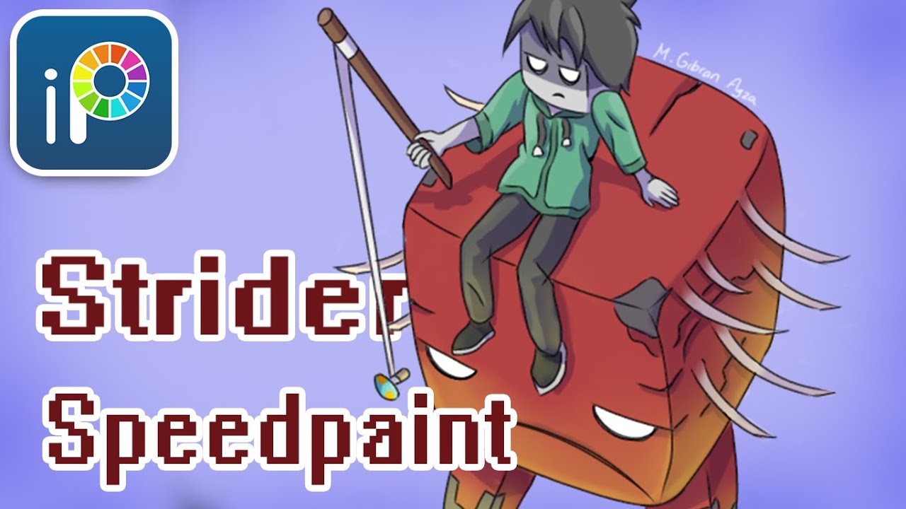 Minecraft Strider (Speedpaint) | ibisPaint X - YouTube
