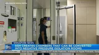 Singapore General Hospital creates portable chambers that can convert wards into isolation rooms