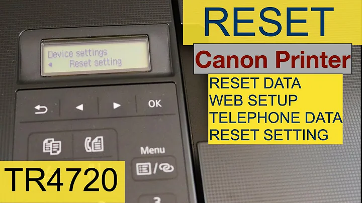 How To Reset Canon Pixma TR4720 Printer ?
