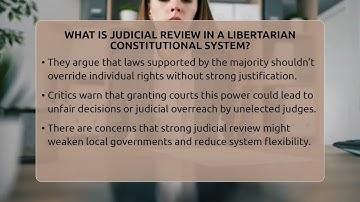 What Is Judicial Review In A Libertarian Constitutional System? - Learn About Libertarianism