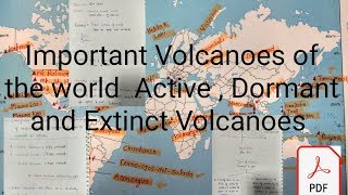 Important Volcanoes of the world【विश्व के प्रमुख ज्वालामुखी】-Active, Dormant and Extincttypes.