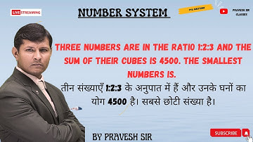 Three numbers are in the ratio 1:2: 3 and the sum of their cubes is 4500. The smallest numbers is.