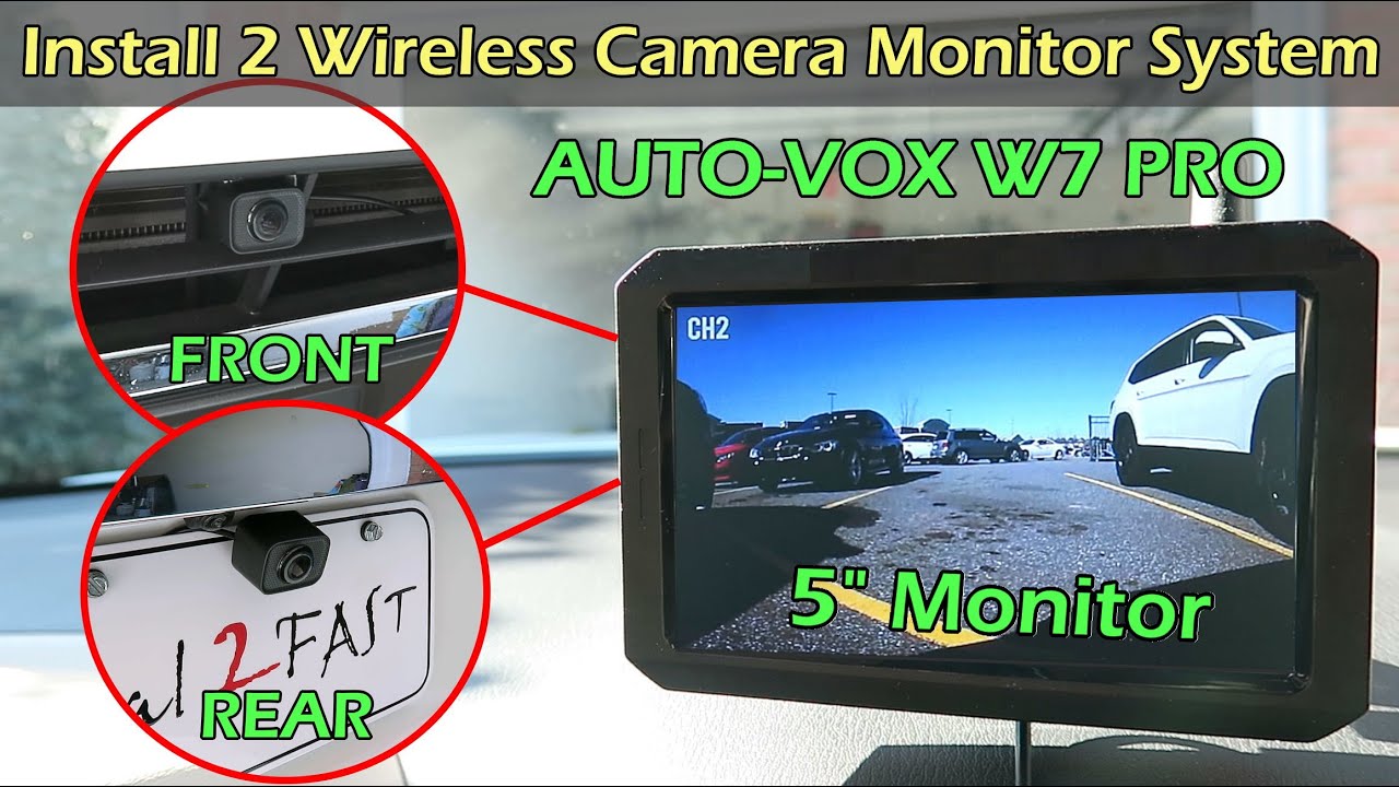 acuut Perceptie Zeep Install 2 Wireless HD Camera System In Your Car - AUTO-VOX W7 PRO - YouTube