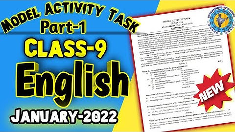 Class 9 Model activity task 2022 English// 2022 January @Educational Activities Bengali