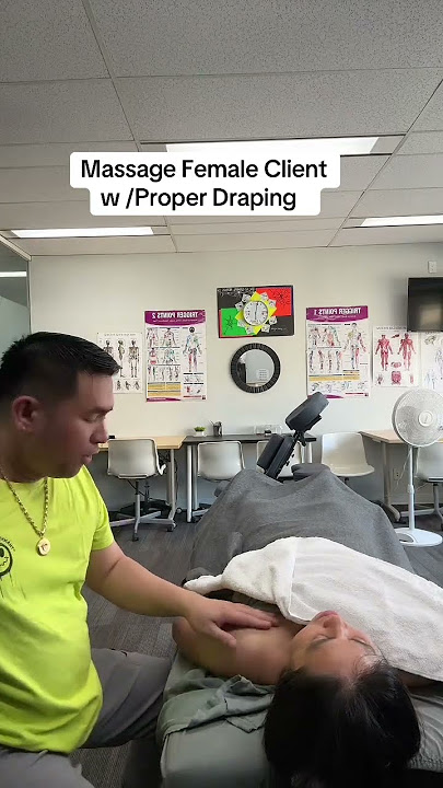 Proper draping when massage female Chest