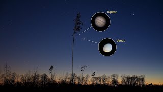 Jupiter and Venus Conjunction 2023 - Spectacular view one day before the closest approach by Mr SuperMole 105,591 views 1 year ago 1 minute, 22 seconds