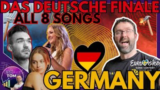 🇩🇪 Das Deutsche Final ALL 8 Songs REACTION & ANALYSIS | Germany | Eurovision 2024 🇩🇪